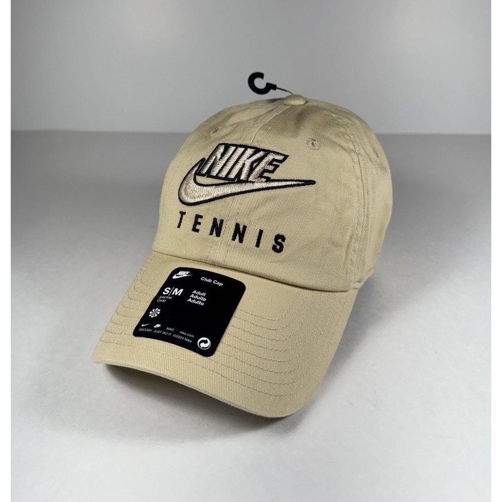 NIKE Club Unstructured Tennis Futura‎ Swoosh Cap Hat Gold Men's S/M *NEW* C11350